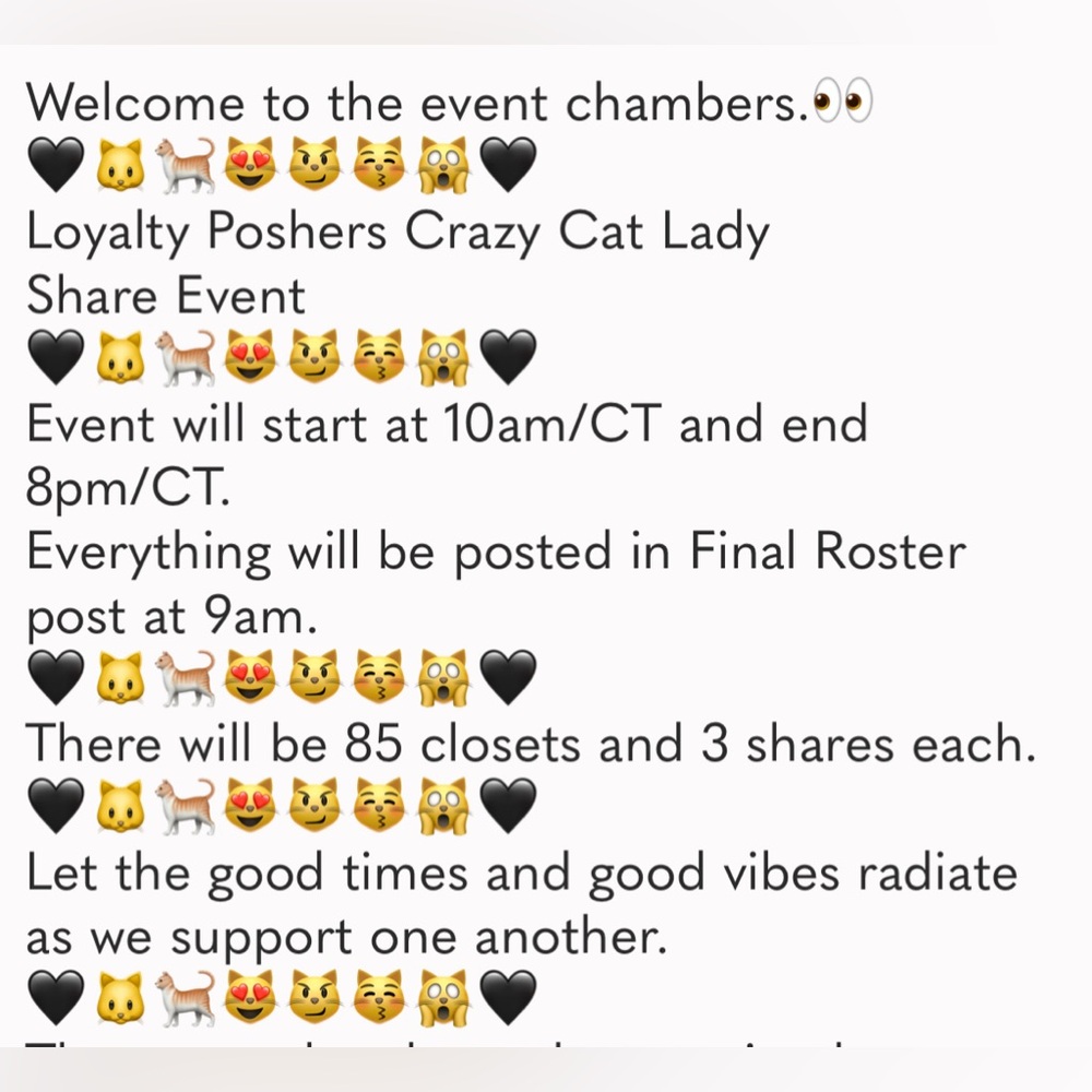 𝟖/𝟐-𝟖/𝟒 #𝟓𝟎 𝐂𝐑𝐀𝐙𝐘 𝐂𝐀𝐓 𝐋𝐀𝐃𝐘 𝐒𝐡𝐚𝐫𝐞 𝐄𝐯𝐞𝐧𝐭! - Picture 3 of 6